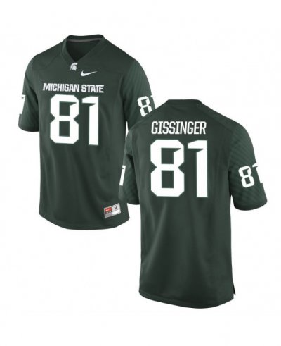 Men's Michigan State Spartans NCAA #98 Parks Gissinger Green Authentic Nike Stitched College Football Jersey RH32N25QE
